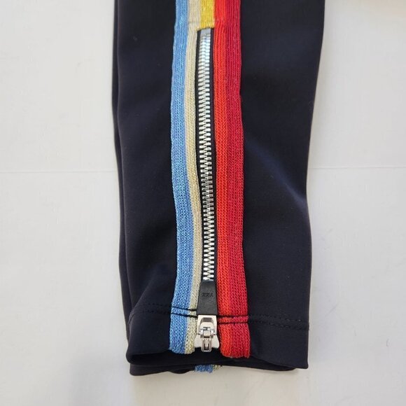 Spiritual Gangster Womens Leggings XS Rainbow Sparkle Stripe Zipper Ankle Tight‎ - Picture 7 of 9